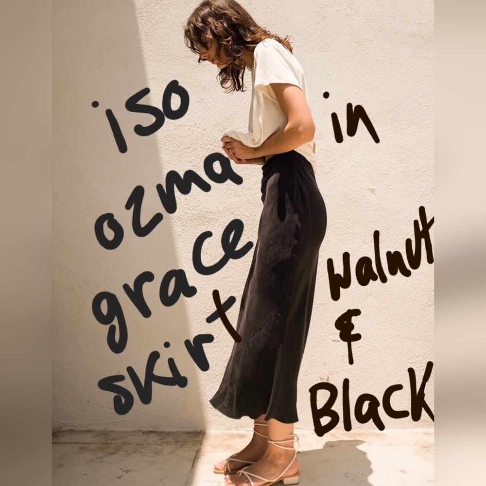 ISO Ozma of California grace cupro skirt